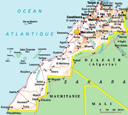 Carte Maroc villes