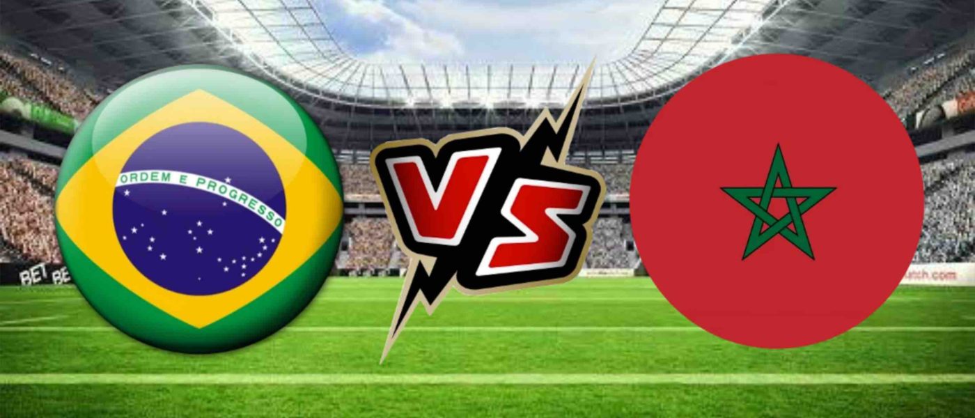 Maroc vs Brésil football foot Morocco vs Brazil