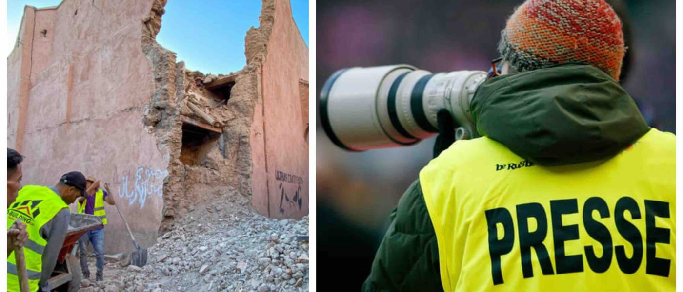 photographe presse séisme tremblement de terre Maroc