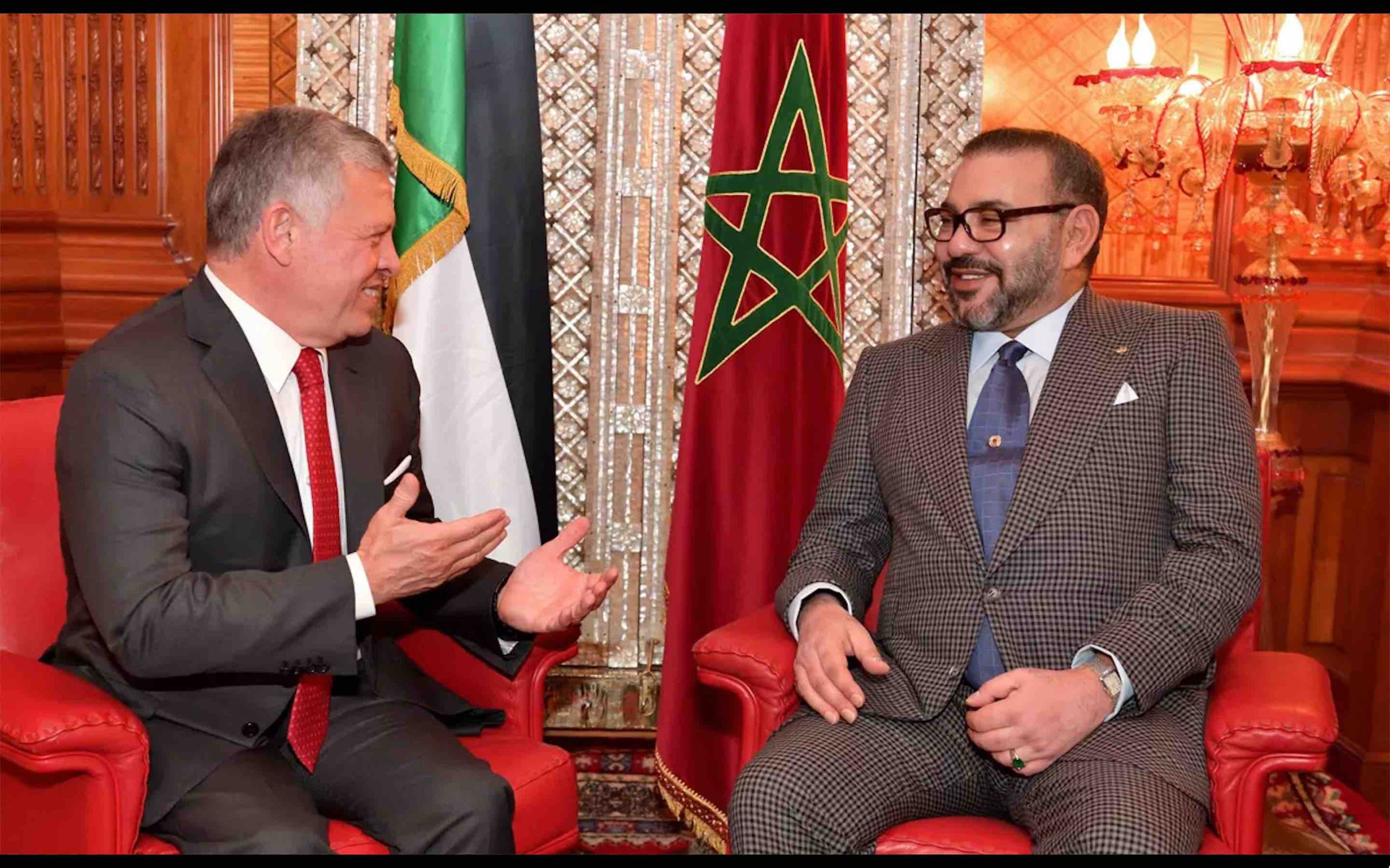 roi du Maroc Mohammed 6 roi de Jordanie Abdallah 2