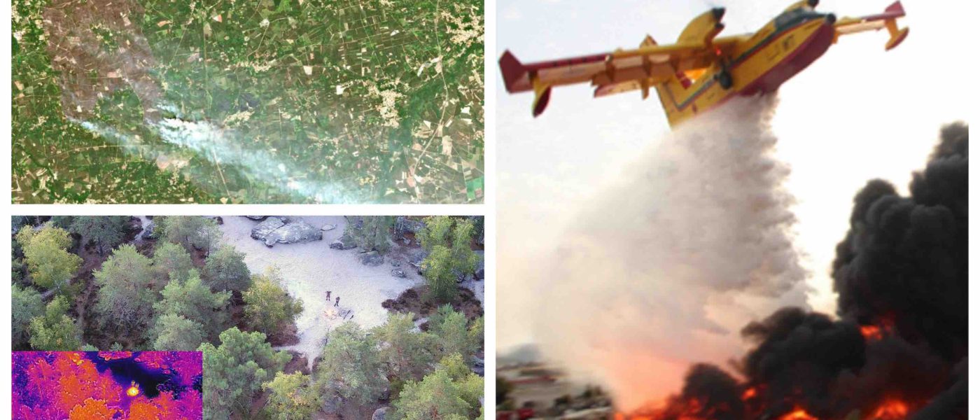 Maroc lutte incendie Canadair drone infrarouge satellite