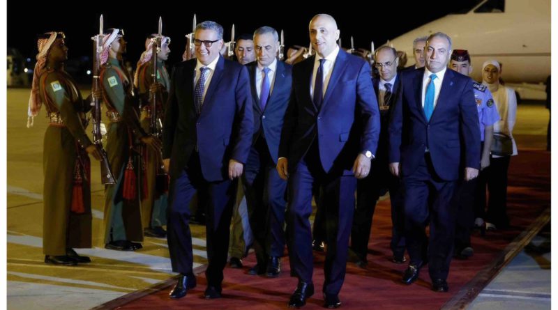 Amman : Aziz Akhannouch Roi Maroc Mohammed 6 Conférence internationale sur l’aide humanitaire urgente à Gaza Palestine