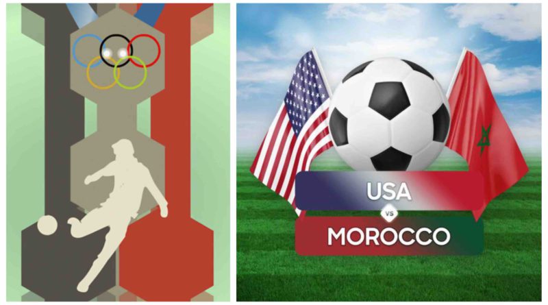 JO foot football Maroc États-Unis Morocco USA