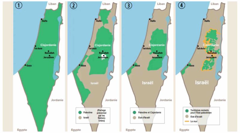 Gaza Cisjordanie Palestine carte map