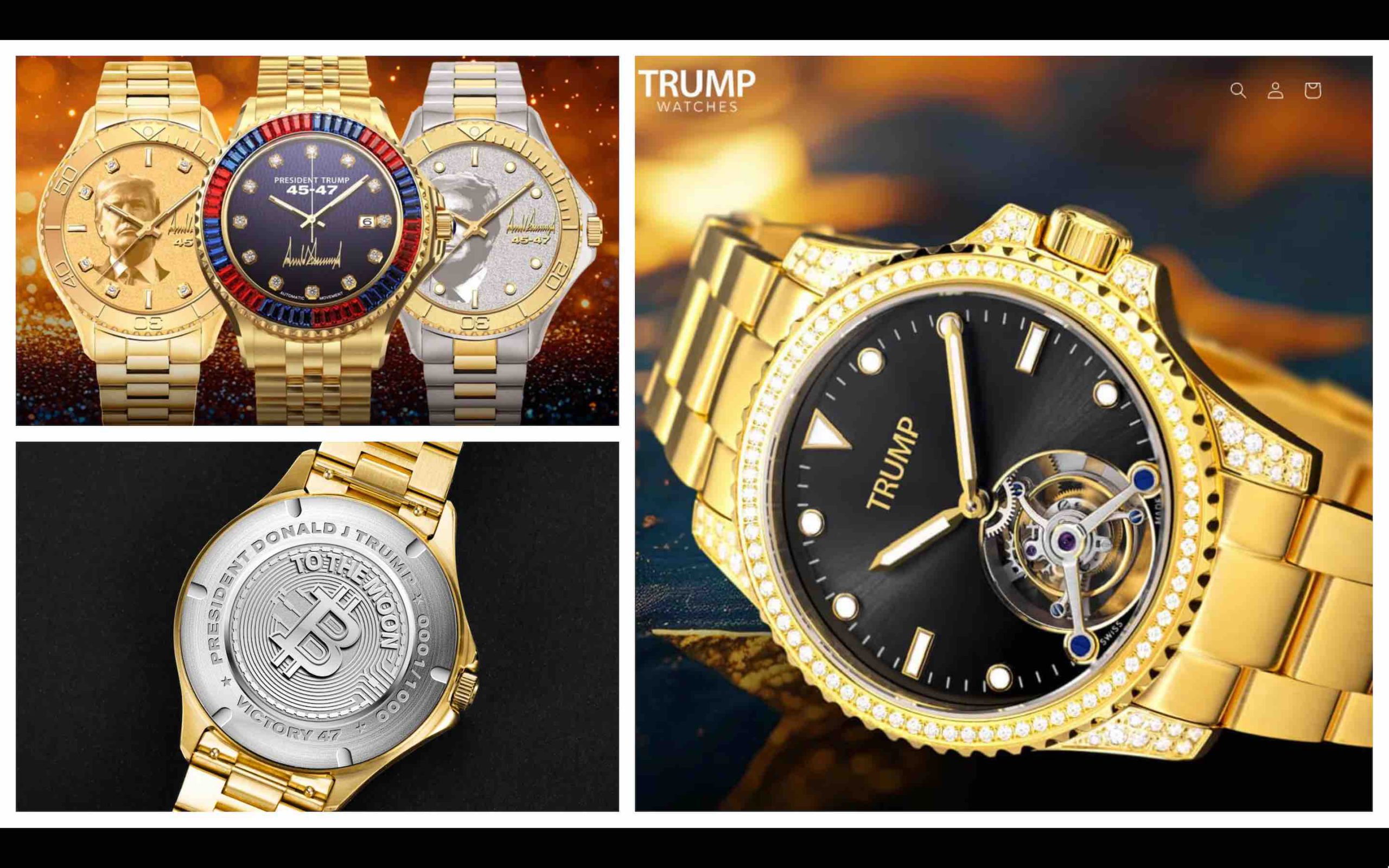 Donald Trump montres «Victory», «Crypto President», «Fighter» et «Tourbillon»