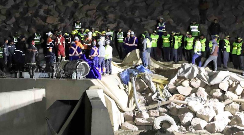 explosion chantier du barrage Mokhtar Soussi.