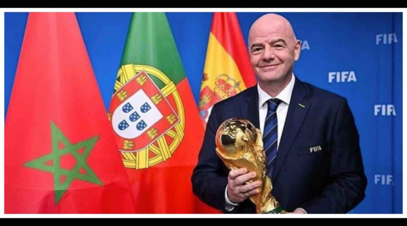 Coupe du monde mondial 2030 Gianni Infantino FIFA Maroc Espagne Portugal Morocco